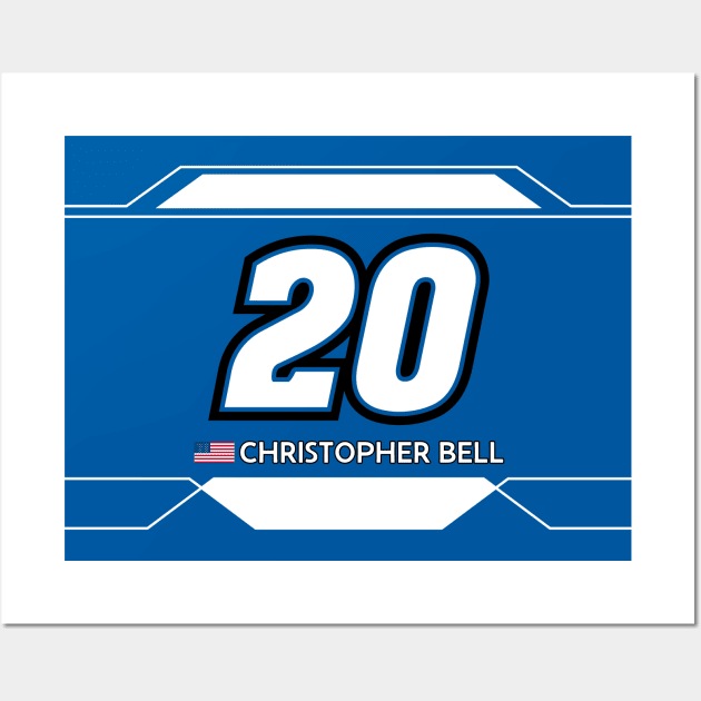 Christopher Bell #20 2023 NASCAR Design Wall Art by AR Designs 